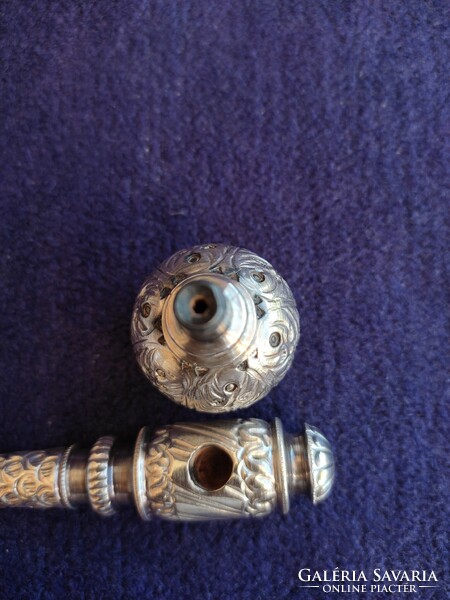 Silver opium pipe