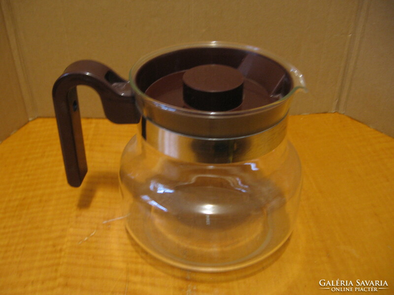 Brown Jena pyrex tea and coffee jug