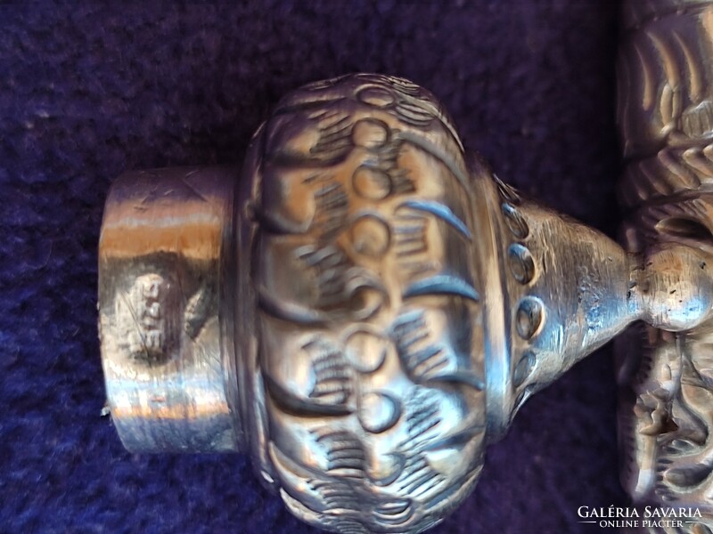 Judaica silver megilla, ester scroll holder