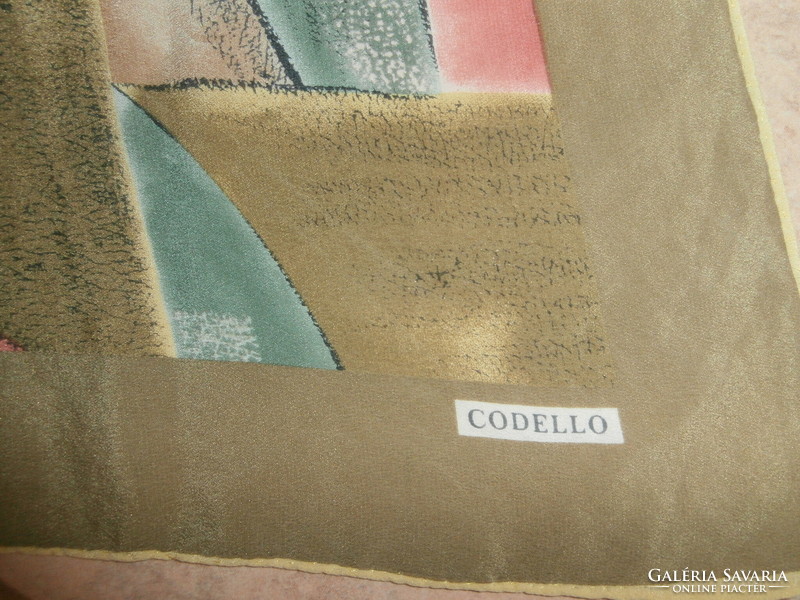 Vintage Codello selyem kendő-vagány minta
