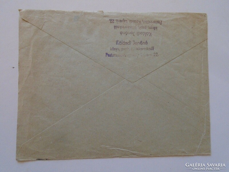 S5.21  Inflációs boríték - 1945 Pesterzsébet -Kálódzi Jenőné papír könyv és játékkereskedő