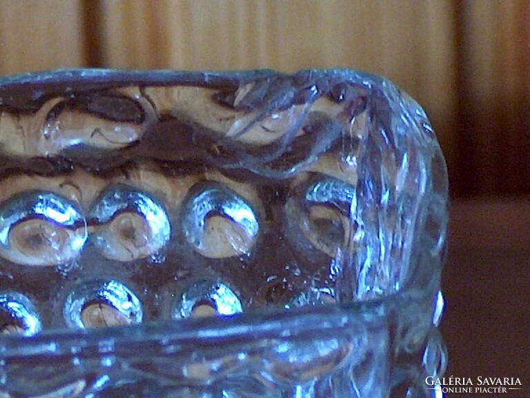 Antique baptismal jug, blistered, huta glass, larger size