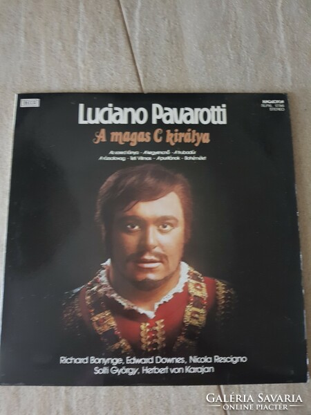 LP Bakelit vinyl hanglemez Luciano Pavarotti A magas C királya