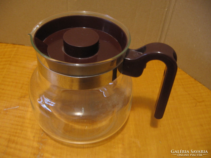 Brown Jena pyrex tea and coffee jug