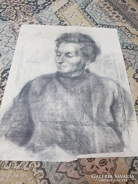 Old drawing, portrait. László Balogh