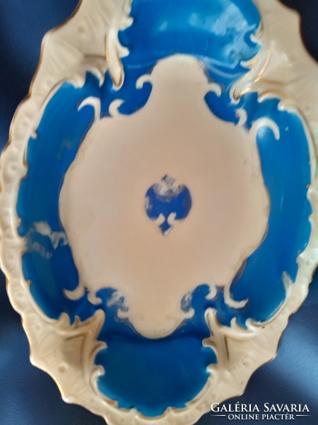 Antique blue baroque plate