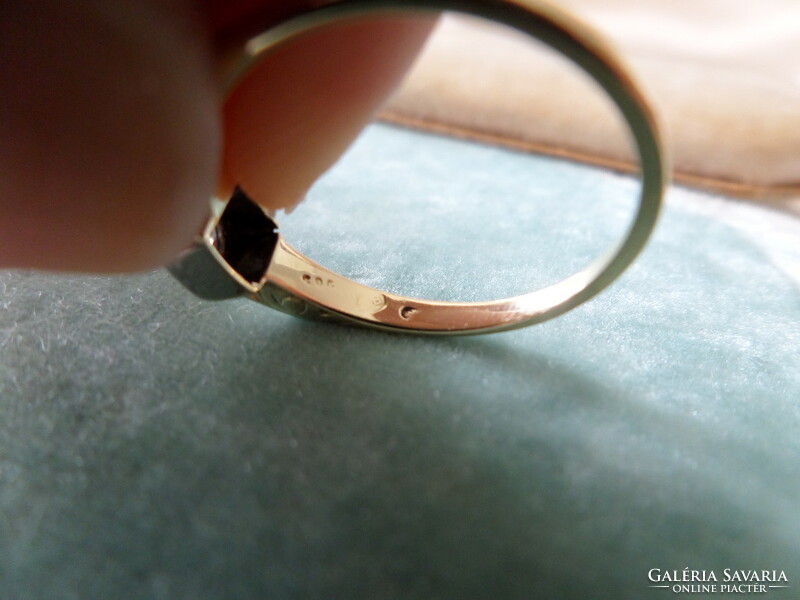 Art deco antik arany brilles szoliter gyűrű