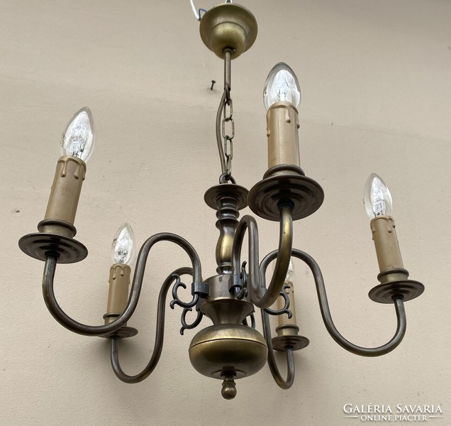 Flemish neo-baroque copper chandelier. 2