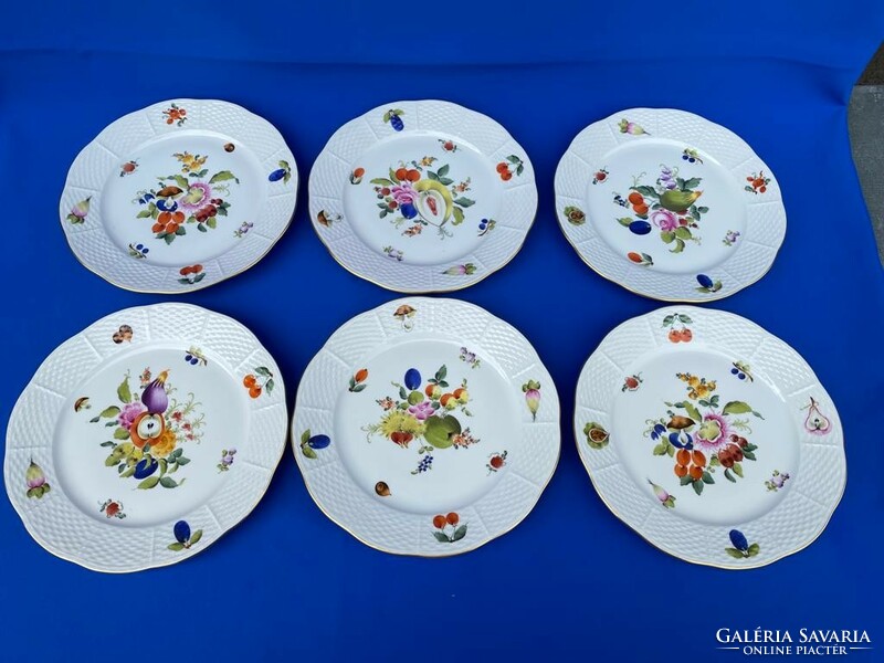 Herend fruit patterned flat plates