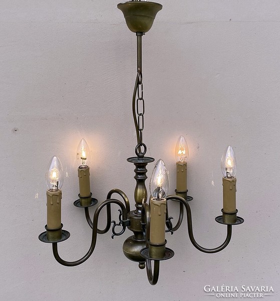 Flemish neo-baroque copper chandelier. 2