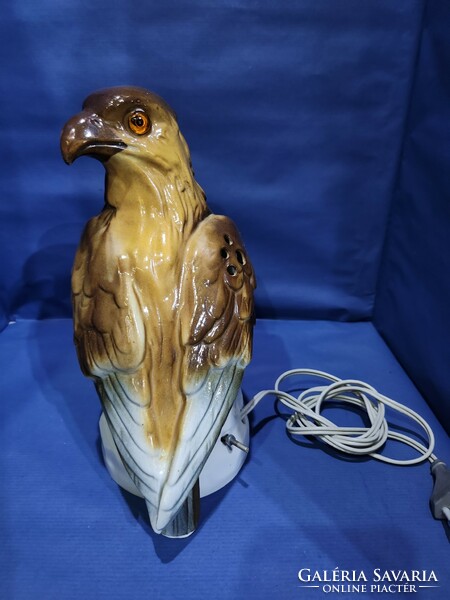 Porcelain figural eagle lamp