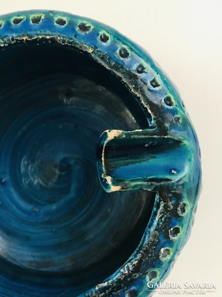 Aldo londi bitossi rimini blue ceramic ashtray