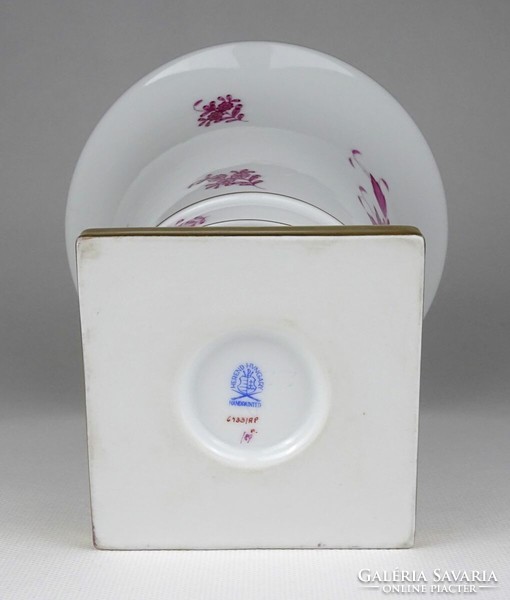 1L636 Herend lion-foot porcelain bowl with Indian basket 18 cm