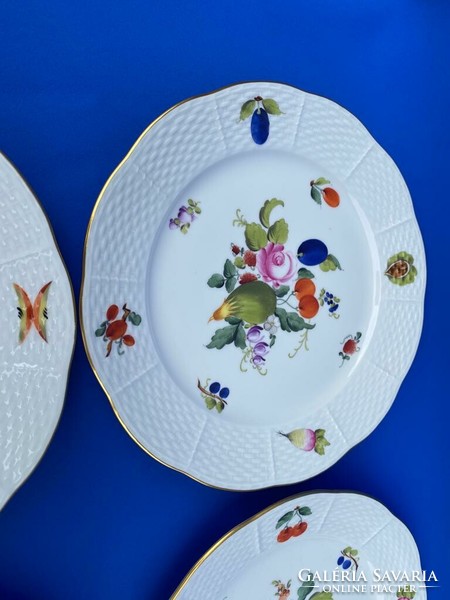 Herend fruit patterned flat plates