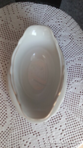 Old Zsolnay sauce bowl 22 x 8 cm, no damage, the gilding on the edge is worn in some places