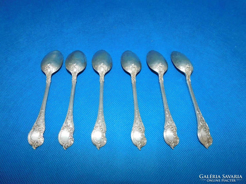 Silver baroque 6-piece tea spoon set 208 gr 15 cm