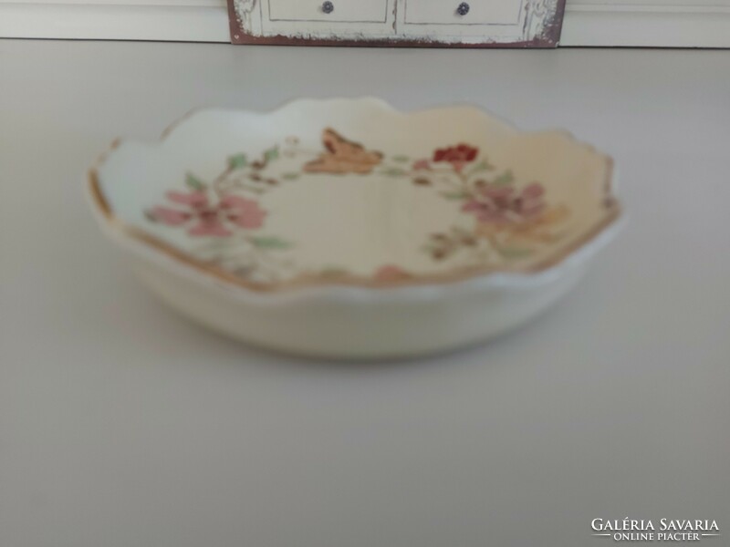 Zsolnay butterfly pattern porcelain ashtray