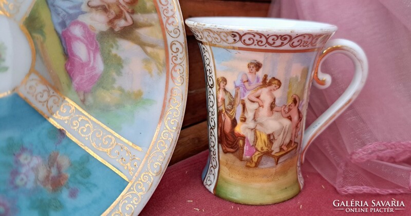 Antik Schierholz Plause porcelán kávés csésze