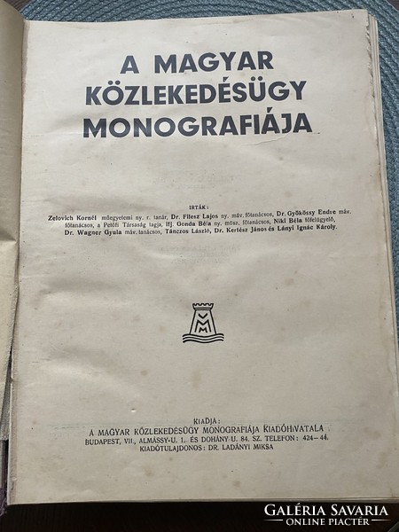 A magyar közlekedésügy monográfiája