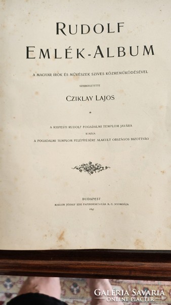 1897 Lajos Cziklay: rudolf memory - album crown prince heir to the throne Queen Elisabeth's sissy son