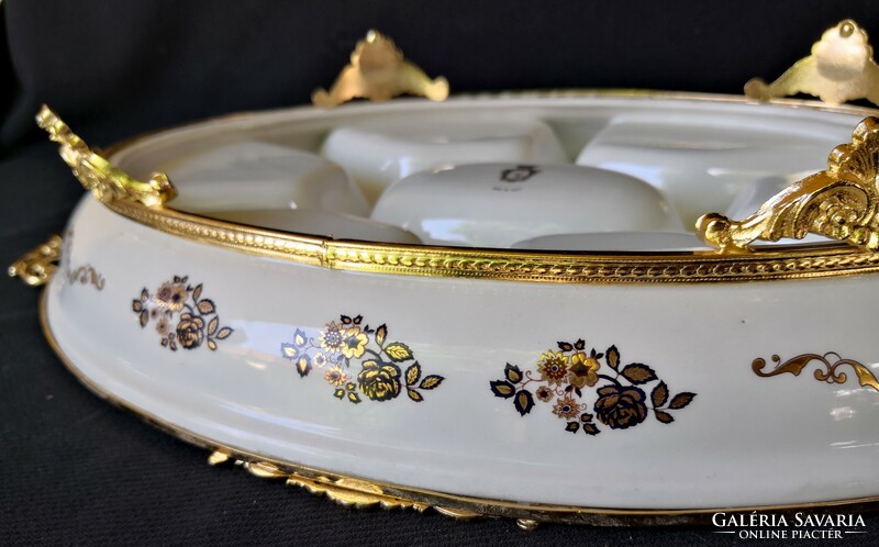 Dt/360. – A. Rotondo Italian, decorative, gilded, divided tray