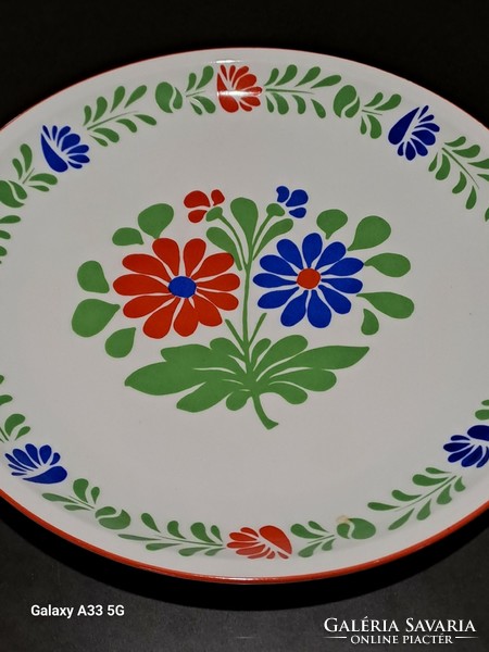 Alföldi porcelain multicolored Hungarian serving bowl 28.5 Cm