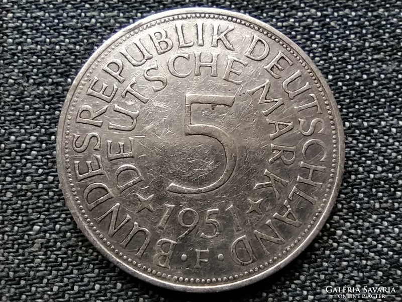 Germany Germany (1949-1990) .625 Silver 5 marks 1951 f (id22962)