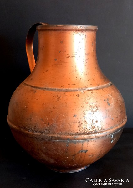 Huge copper pitcher vase Kaspó negotiable art drco