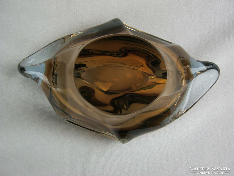 Heavy thick glass ashtray ashtray