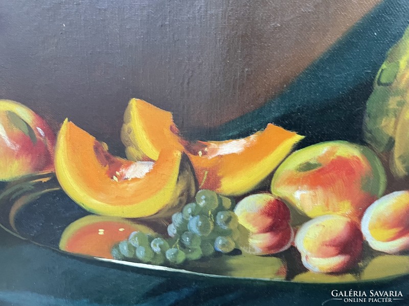 Still life with cantaloupe by Vilmos Murin (1891-1952).