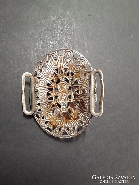 Silver 925 ribbon pendant with Egyptian pattern. 1.3 Grams.