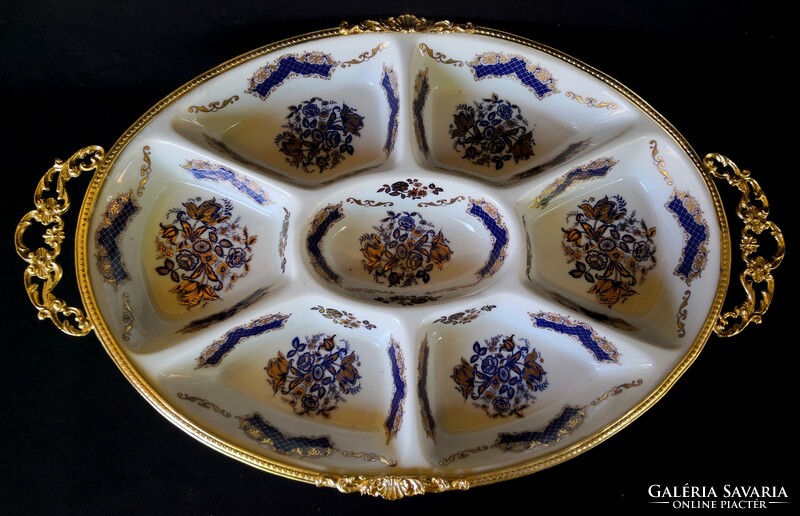 Dt/360. – A. Rotondo Italian, decorative, gilded, divided tray