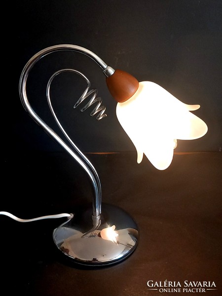 Italy, Italian chrome table lamp Art Nouveau, negotiable