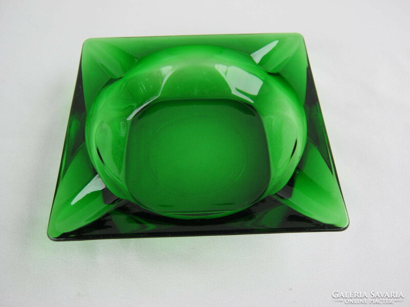 Green glass ashtray ashtray