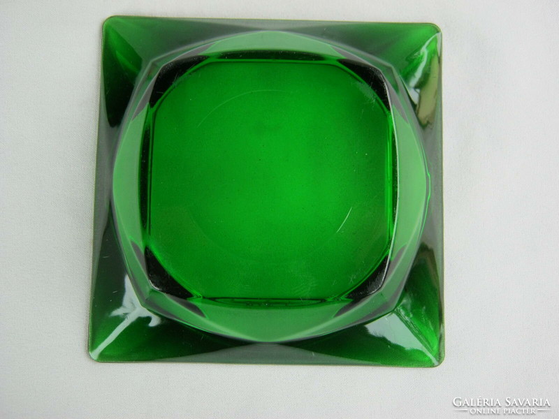 Green glass ashtray ashtray