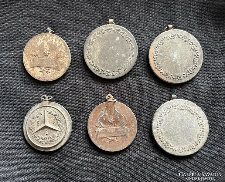 6 old sports medals