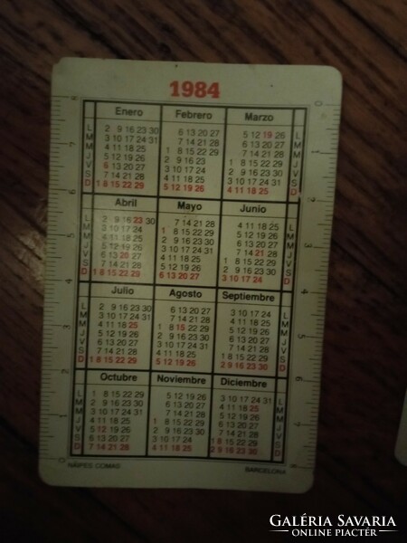 Retro card calendars 1980-1984 5 pieces