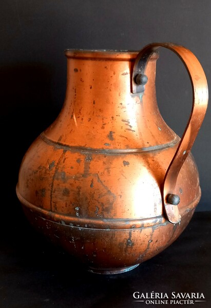Huge copper pitcher vase Kaspó negotiable art drco