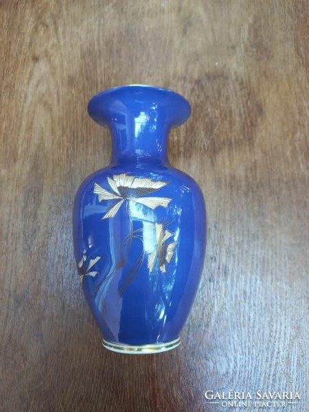 Reichenbach Fine China kék porcelán váza