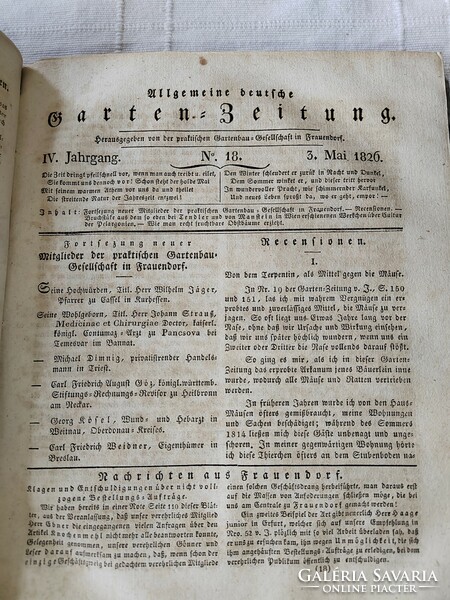 Allgemeine deutsche garten-zeitung (horticultural journal) - 1826/1-52