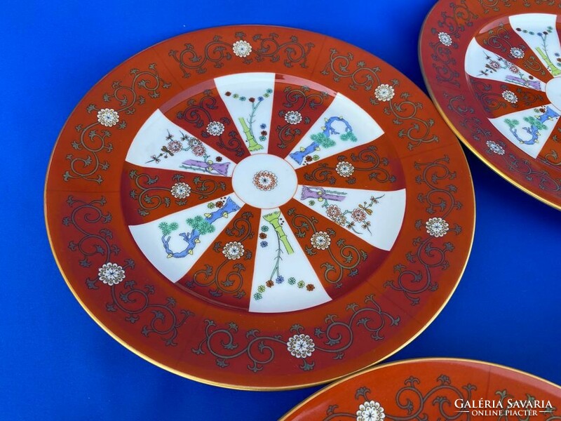 Herend porcelain Gödöllő patterned flat plates 6 pcs