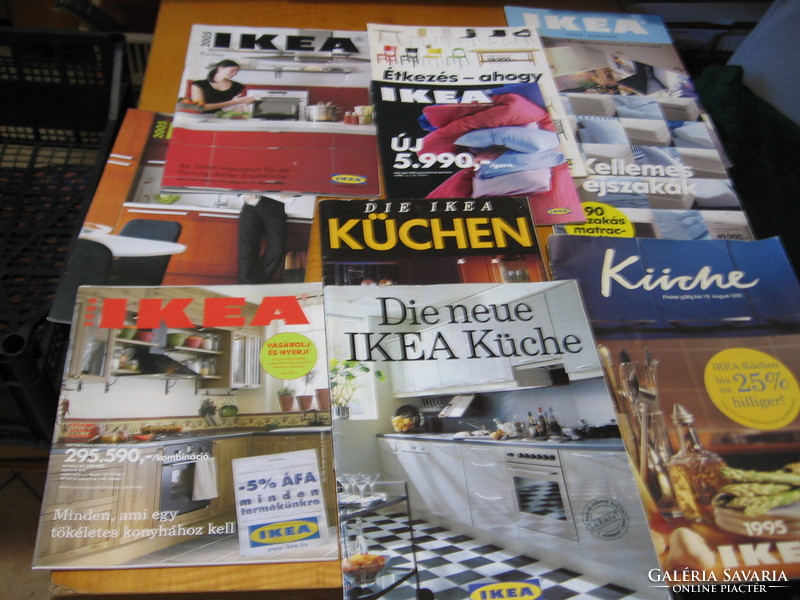 Old retro Ikea catalog booklets kitchen and bedroom 10-piece package