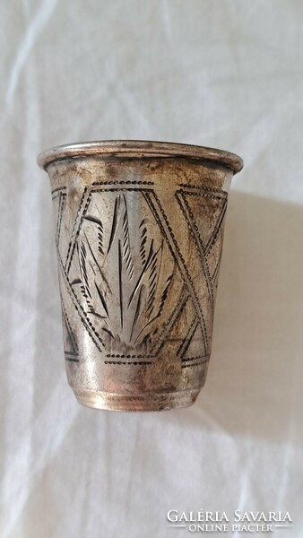 Antik ezüst  Orosz,Moszkvai mesterjellel .keresztelő pohár.