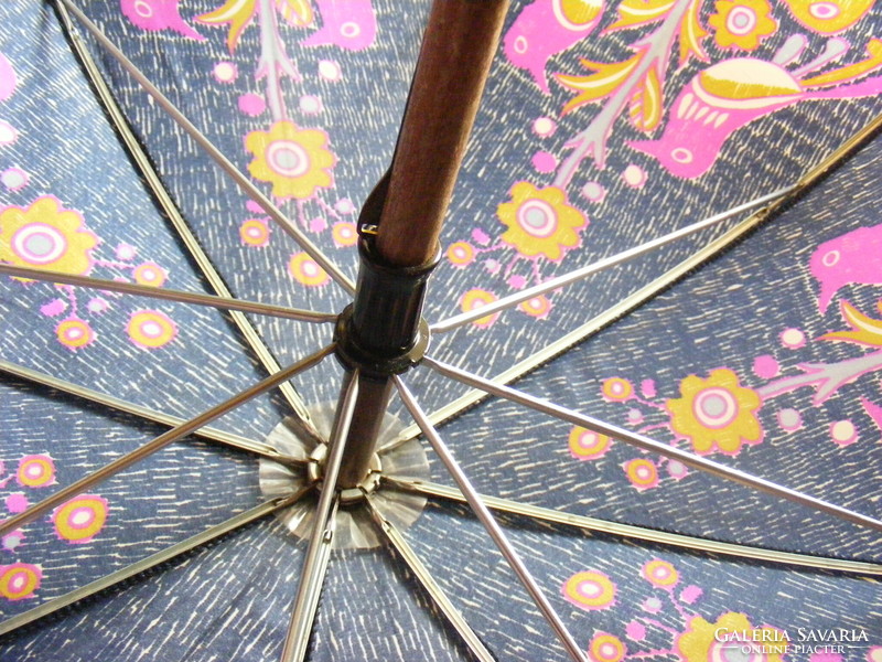 Vintage French neyrat autun umbrella - women's umbrella in the shape of a bird's dome, 70s