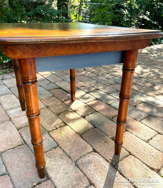 Antique rustic table with drawers, smoking table, game table.