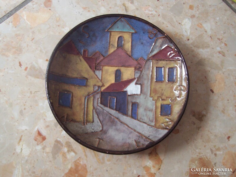 Cozy little street of Szentendre - wall plate
