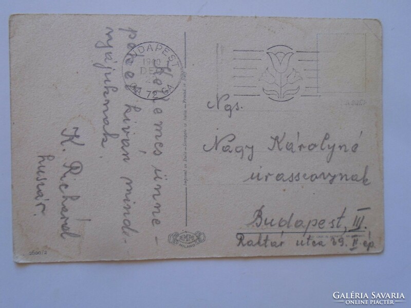 D197272  Karácsonyi képeslap   1939 Budapest   - K.Richárd - huszár