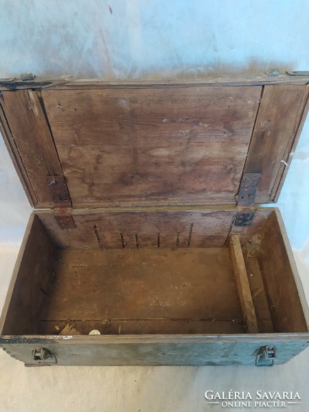 Old wooden military chest