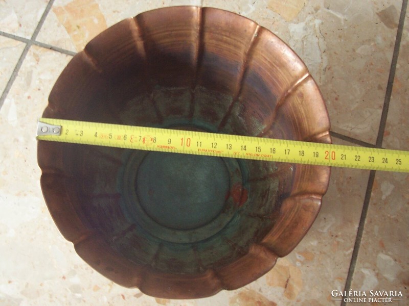 Red copper large bowl