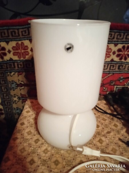 Retro tejüveg jelzett asztali lampa